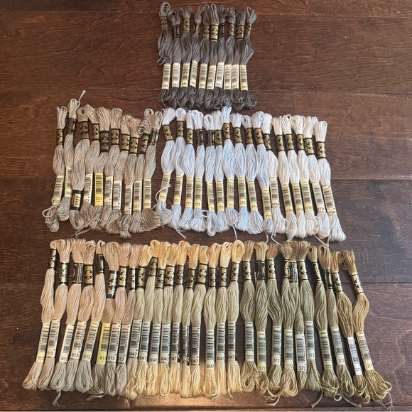 Dmc Other - Neutral-Colored DMC Embroidery Floss Lot (64 skeins)